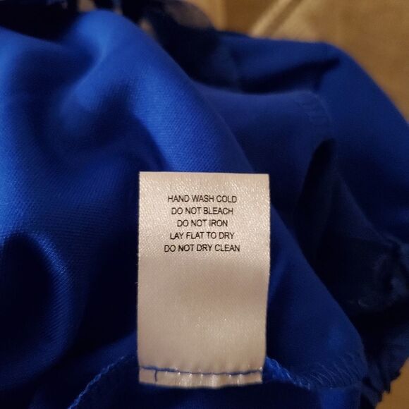 Love Nickie Lew Blue Soutache Lace Skater Mini Dress (size 6 women's/9 juniors) - Picture 16 of 16